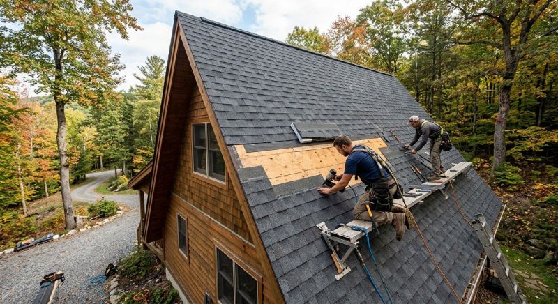 A Frame Roof Repair in Fluvanna County, VA