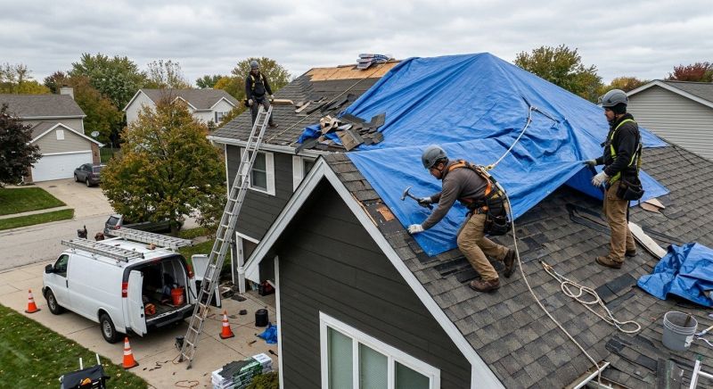 A Frame Roof Repair in Fluvanna County, VA