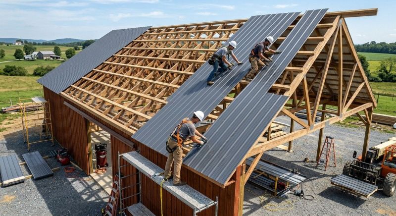 Barn Roof Construction in Fluvanna County, VA
