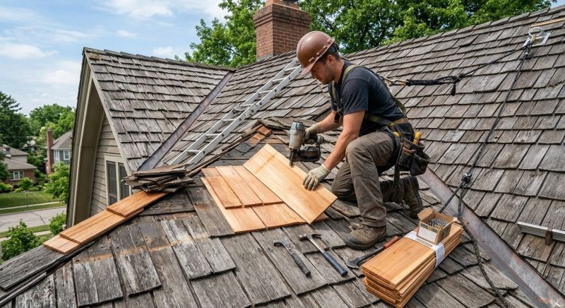 Cedar Shake Roof Repair in Albemarle County, VA