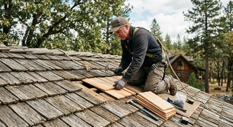 Cedar Shake Roof Repair in Cartersville, VA