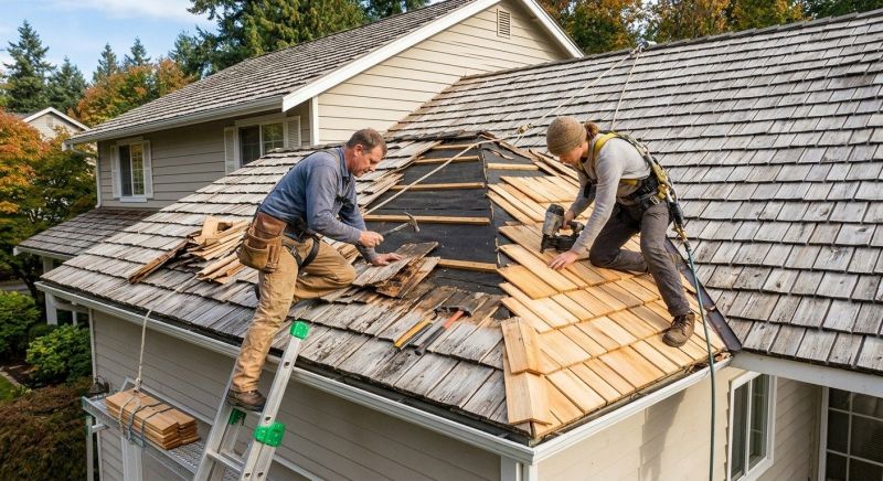 Cedar Shake Roof Repair in Scottsville, VA