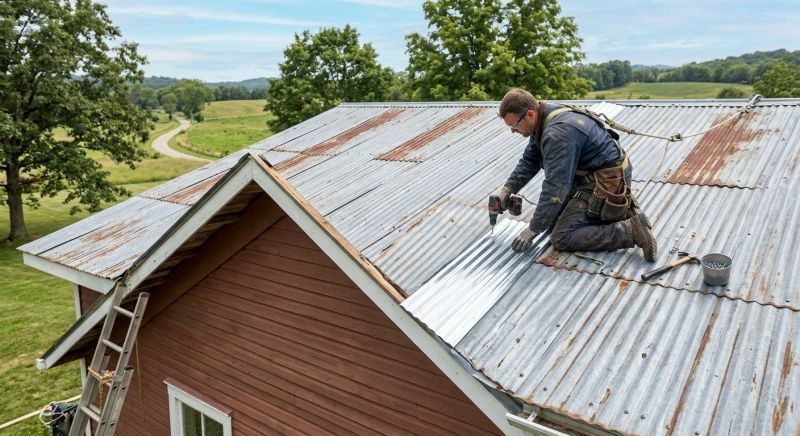 Corrugated Roof Repair in Kents Store, VA