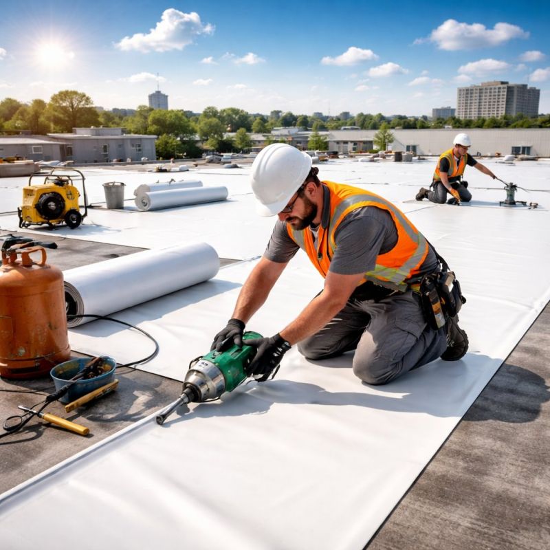 Single Ply Roof Installation in Greene County, VA