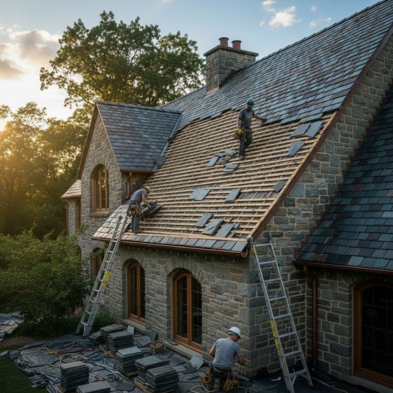 Slate Roof Replacement in Keswick, VA