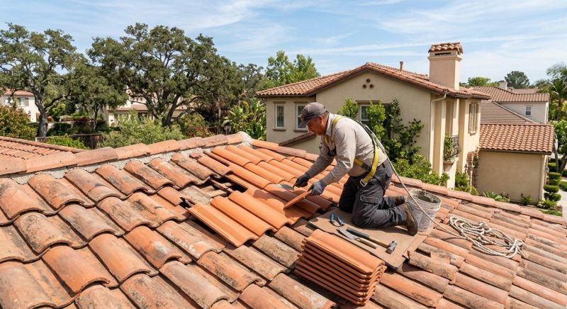 Spanish Tile Roof Repair in Fluvanna County, VA